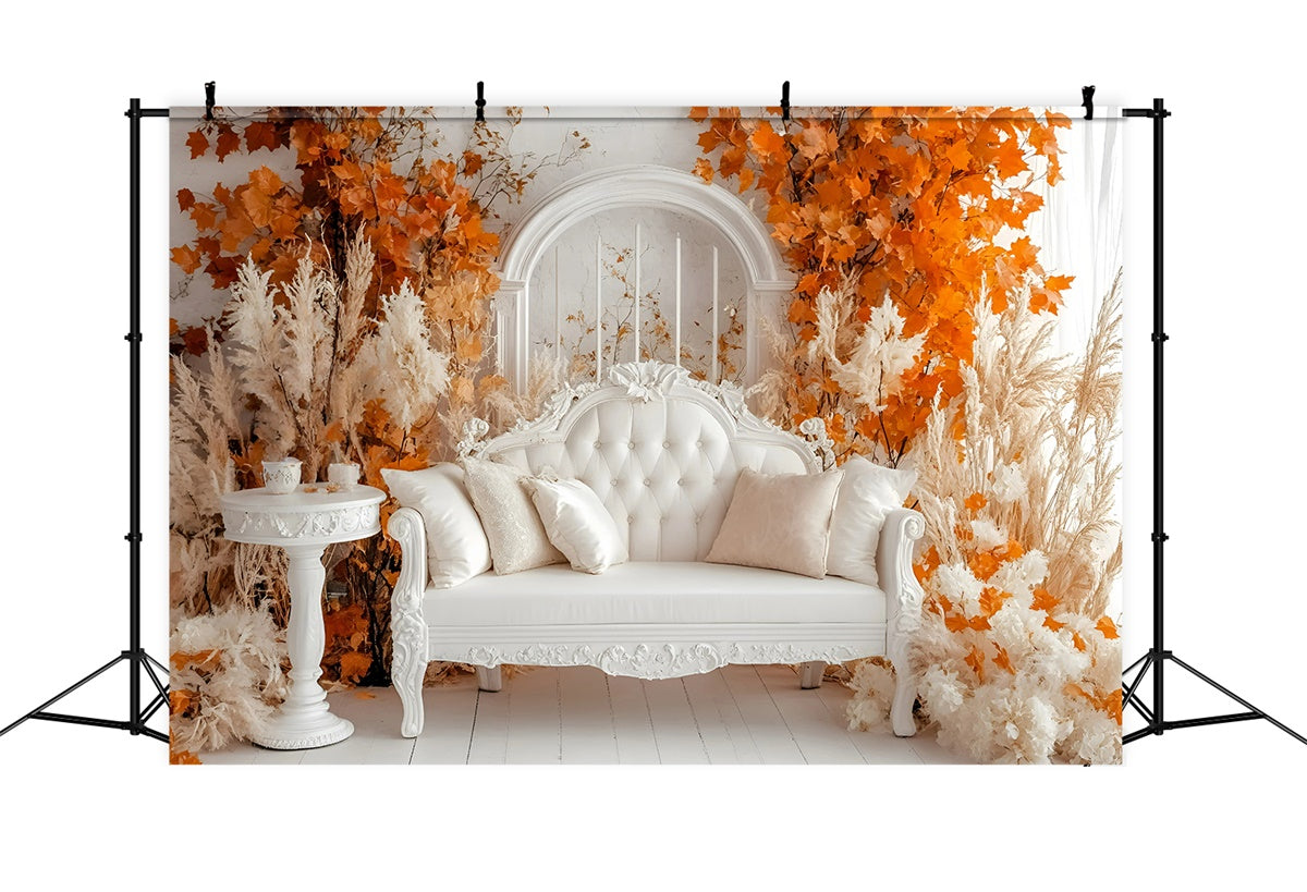 Toile de fond bohème Jardin Automnal Canapé Ivoire GQ57-219