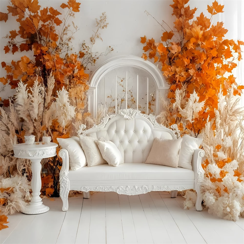 Toile de fond bohème Jardin Automnal Canapé Ivoire GQ57-219