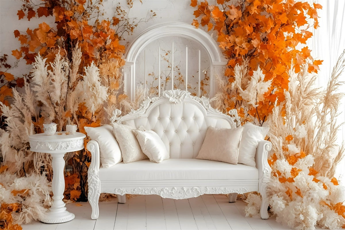 Toile de fond bohème Jardin Automnal Canapé Ivoire GQ57-219