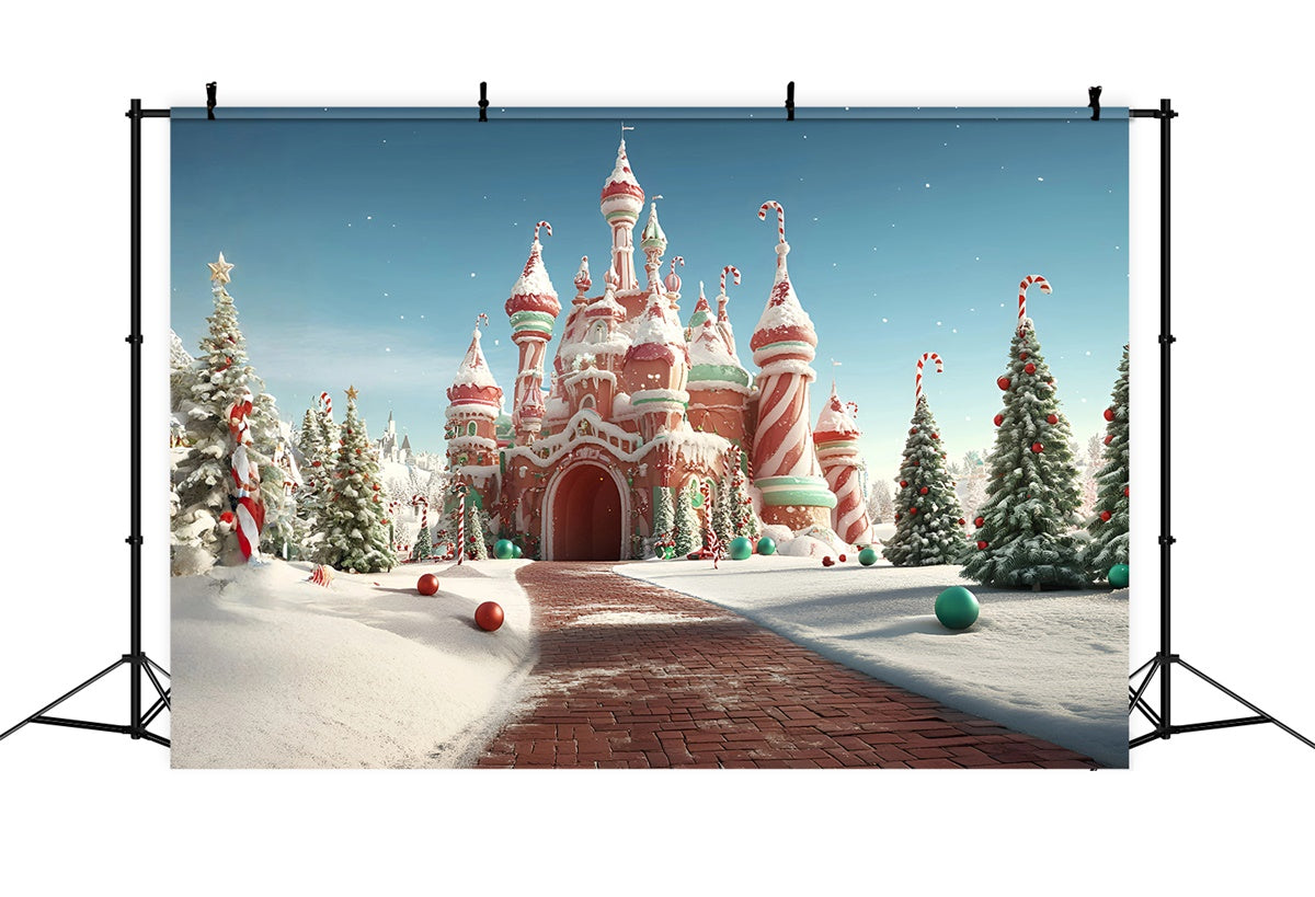 Toile de fond photo Noël Château Gourmand Joyeux GQ57-23
