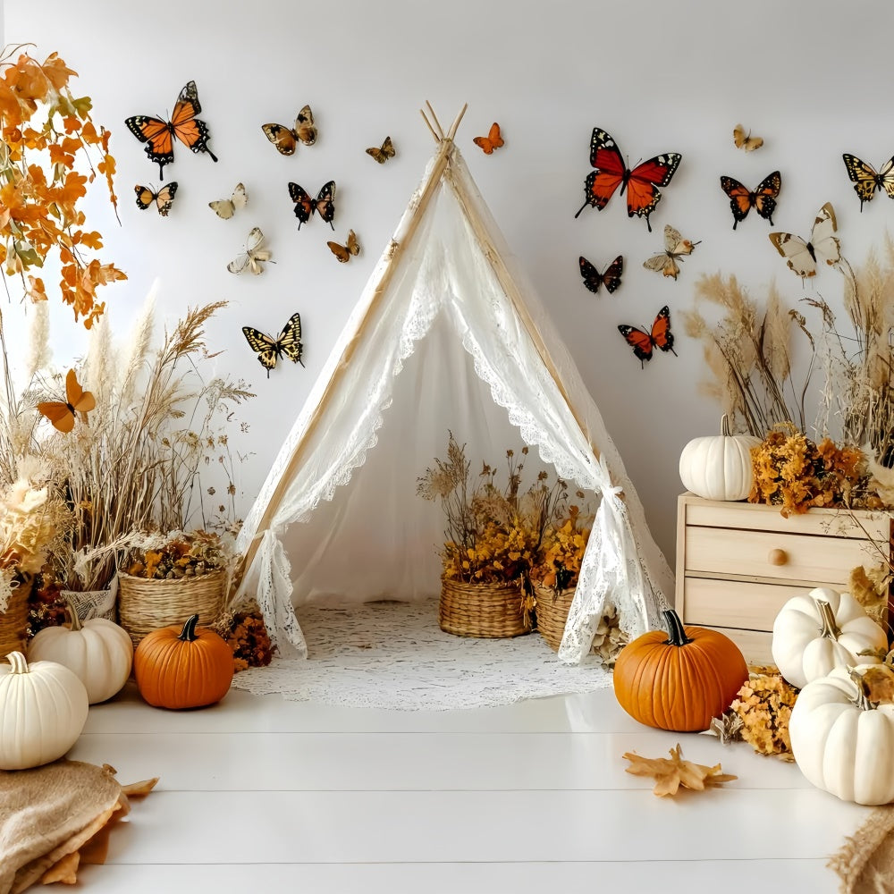 Toile de fond bohème Tente Papillon d’Automne GQ57-231