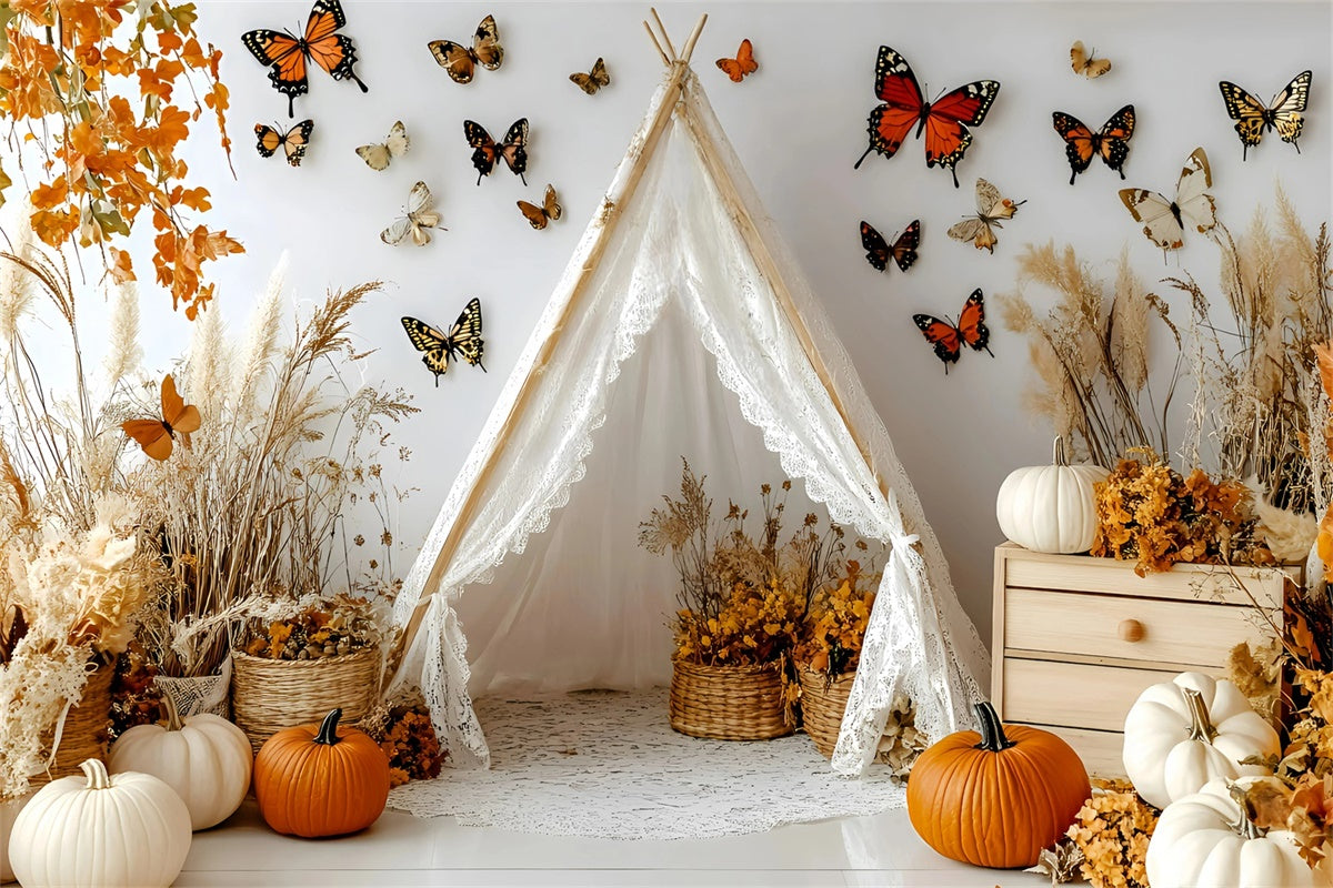 Toile de fond bohème Tente Papillon d’Automne GQ57-231