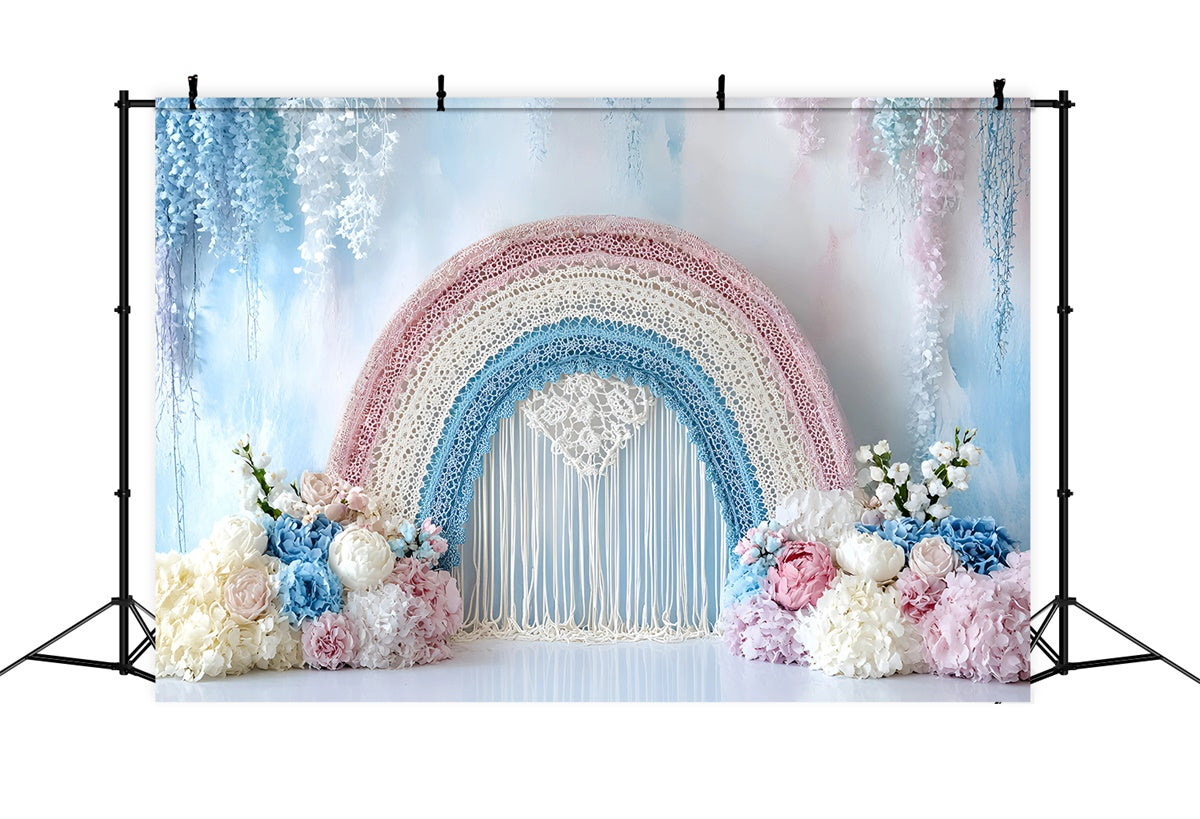 Toile de fond bohème Arc Dentelle Rêve Pastel GQ57-238