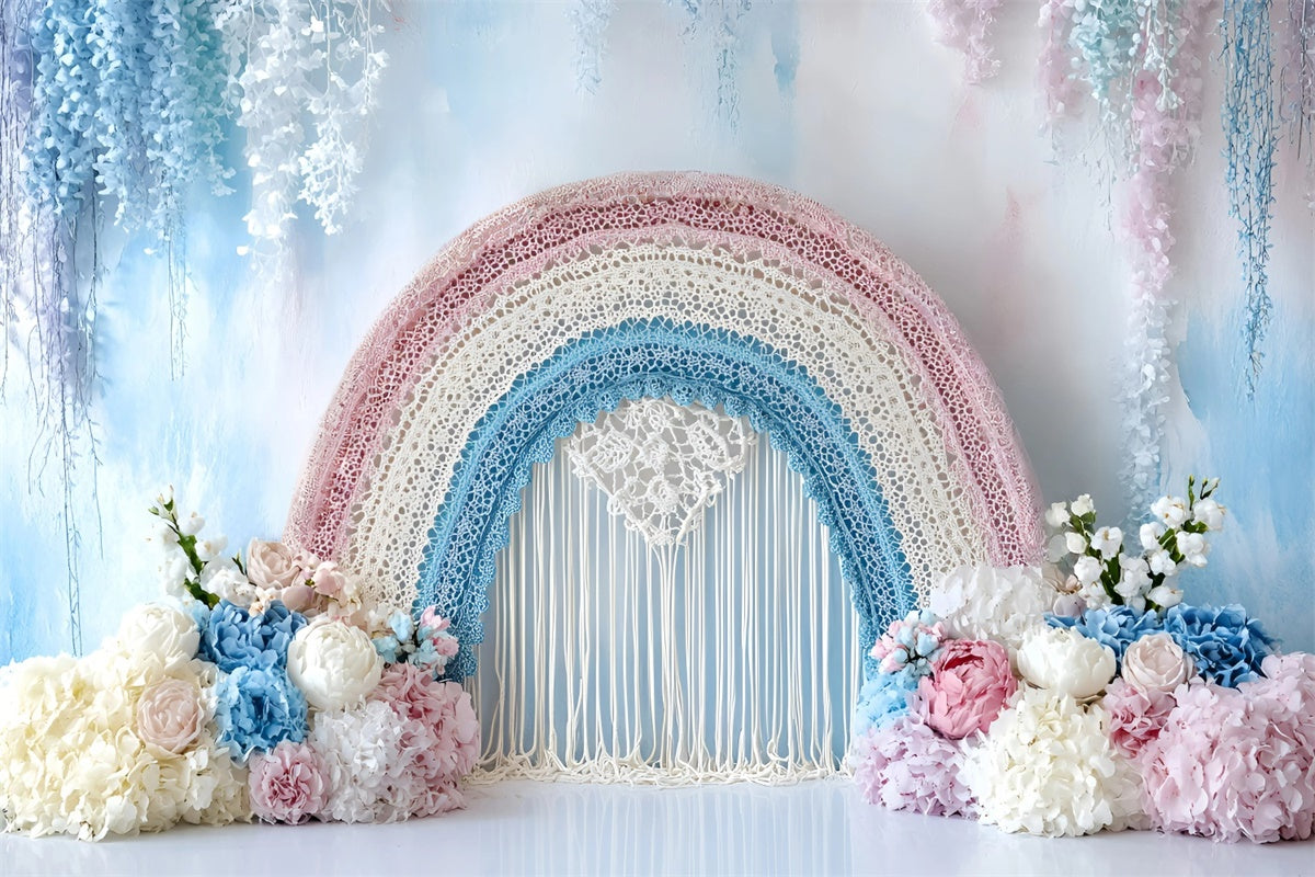 Toile de fond bohème Arc Dentelle Rêve Pastel GQ57-238