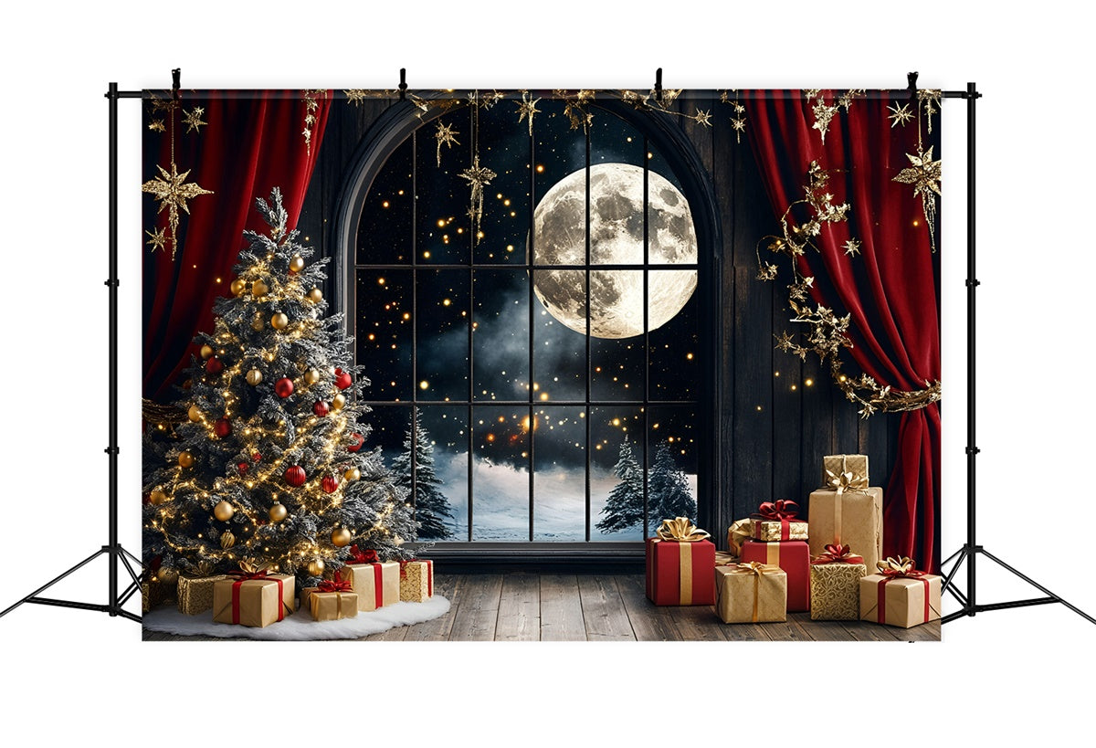 Toile de fond photo Noël Éclat Nuit Silencieuse GQ57-31