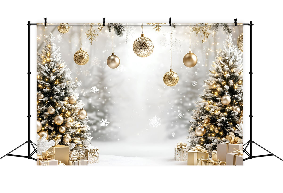 Toile de fond photo Noël Éclat Élégance Enneigée GQ57-33
