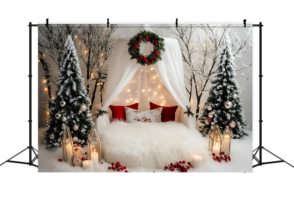 Toile de fond photo Noël Rêves Blancs d’Hiver GQ57-41