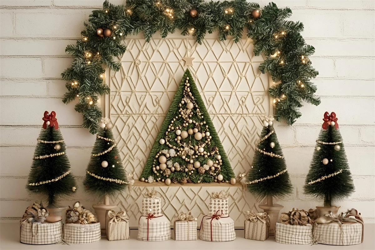 Toile de fond Noël Mur Minimaliste de Fêtes GQ57-5