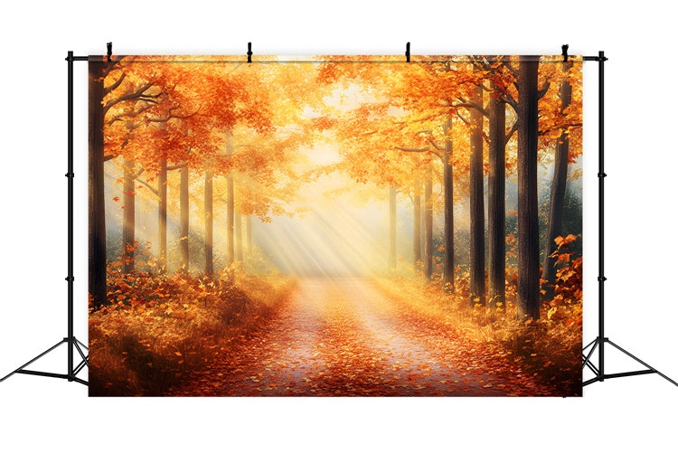 Toile de fond Photo Forêt Automne Lueur Radieuse GQ57-69