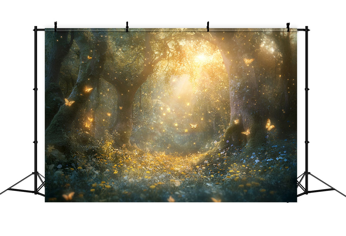 Toile de fond Photo Forêt Fantaisie Prairie Rêve Scintillant GQ57-81