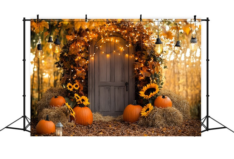 Toile de fond Photo Automne Entrée Lumière Tournesols GQ57-93