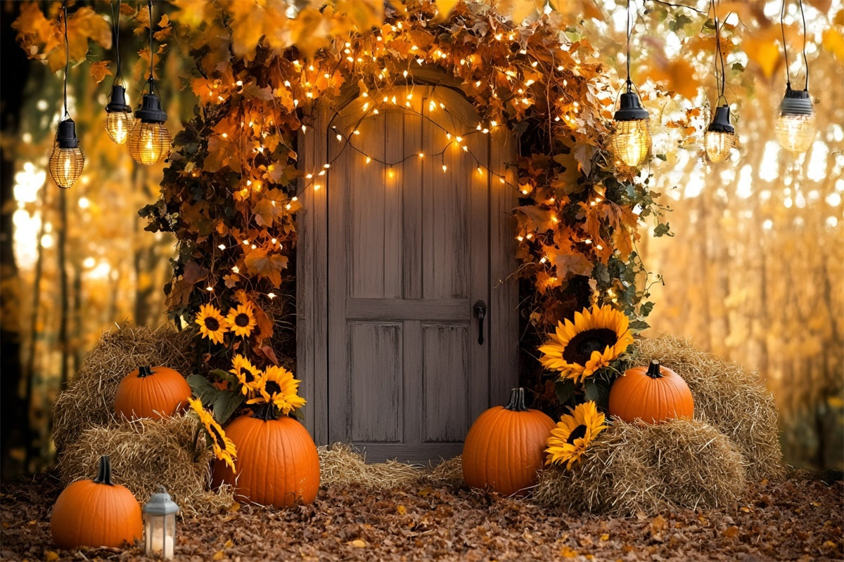 Toile de fond Photo Automne Entrée Lumière Tournesols GQ57-93