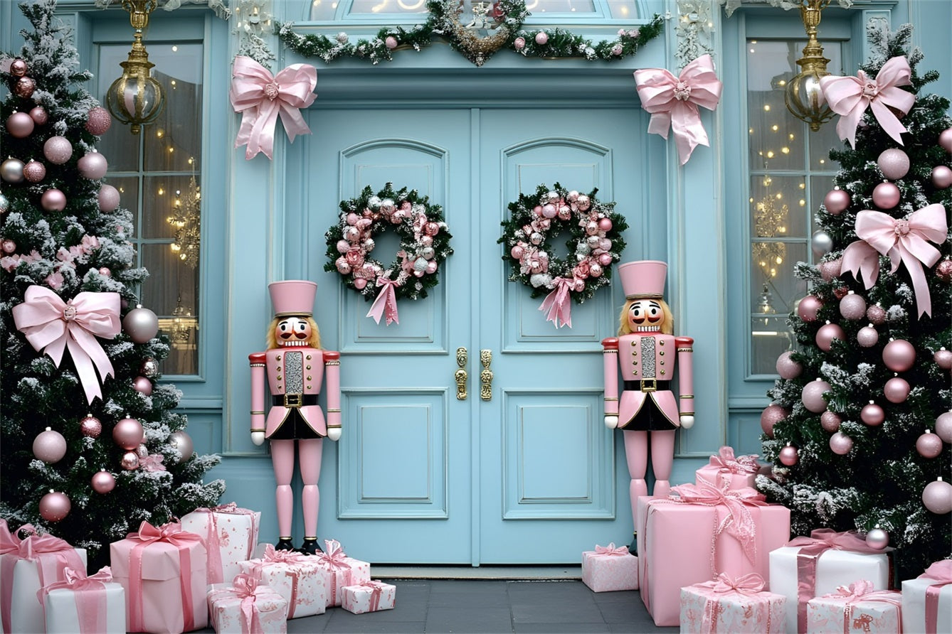 Toile de fond photo Noël Soldats Casse-Noisette Roses GQ58-24