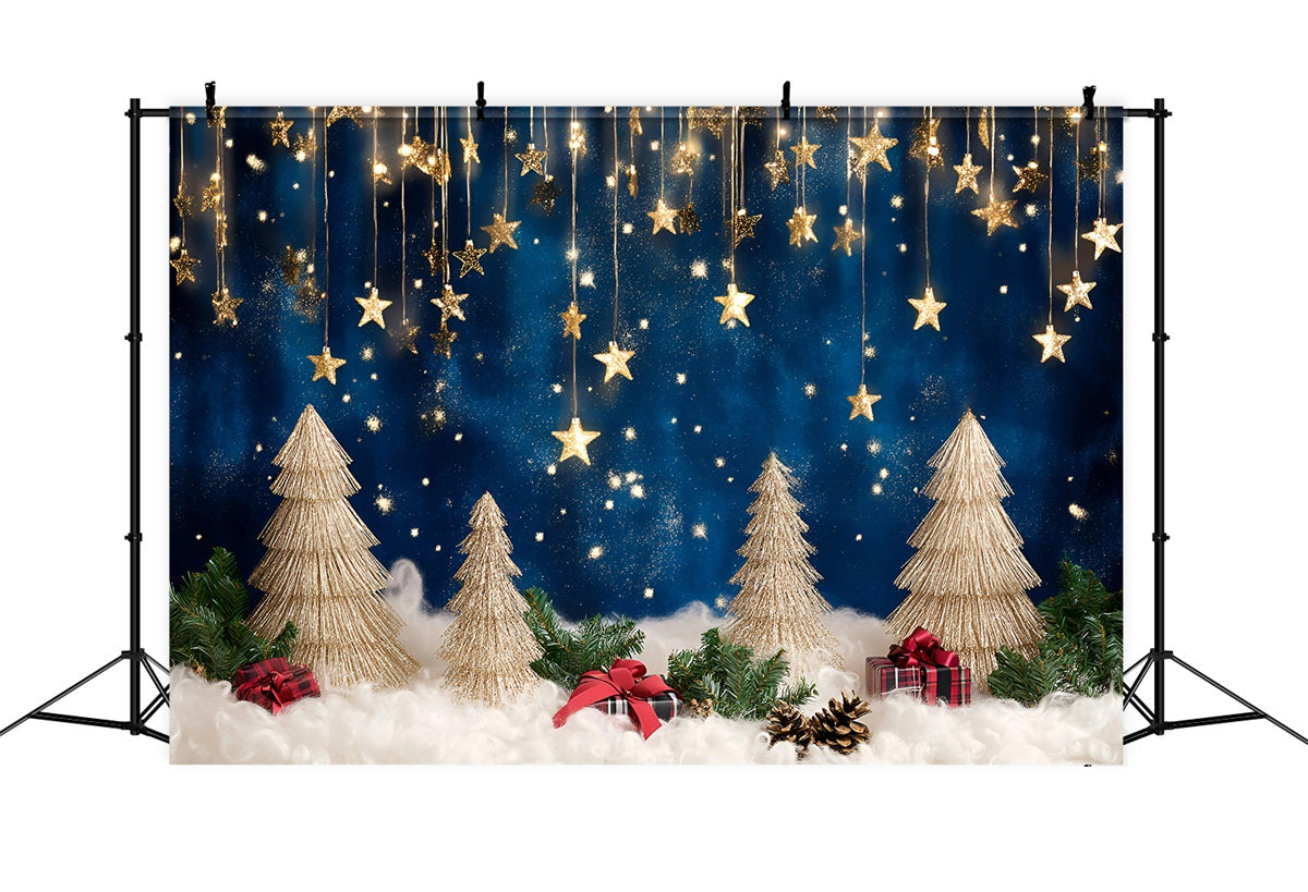 Toile de fond Noël Pluie d’Étoiles Étincelante Magie des Fêtes GQ58-43