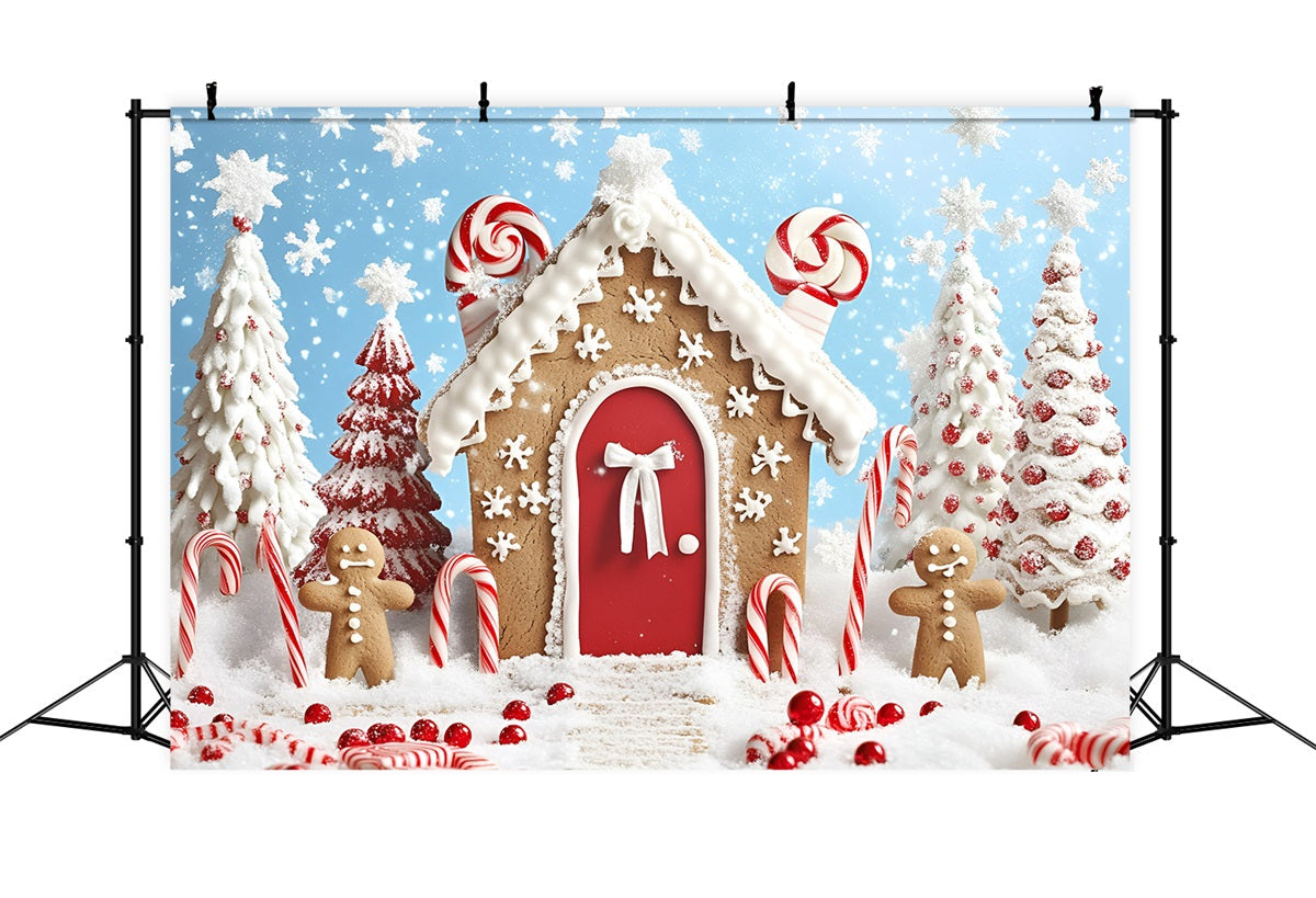 Toile de fond Noël Maison Pain d’Épices Sucre d’Orge GQ58-7