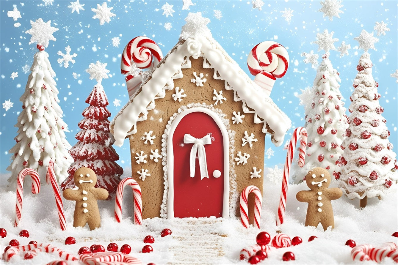 Toile de fond Noël Maison Pain d’Épices Sucre d’Orge GQ58-7