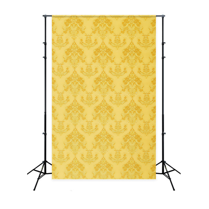 Fond Portrait Photo Motif Damassé Floral Baroque Élégant GQ58-74