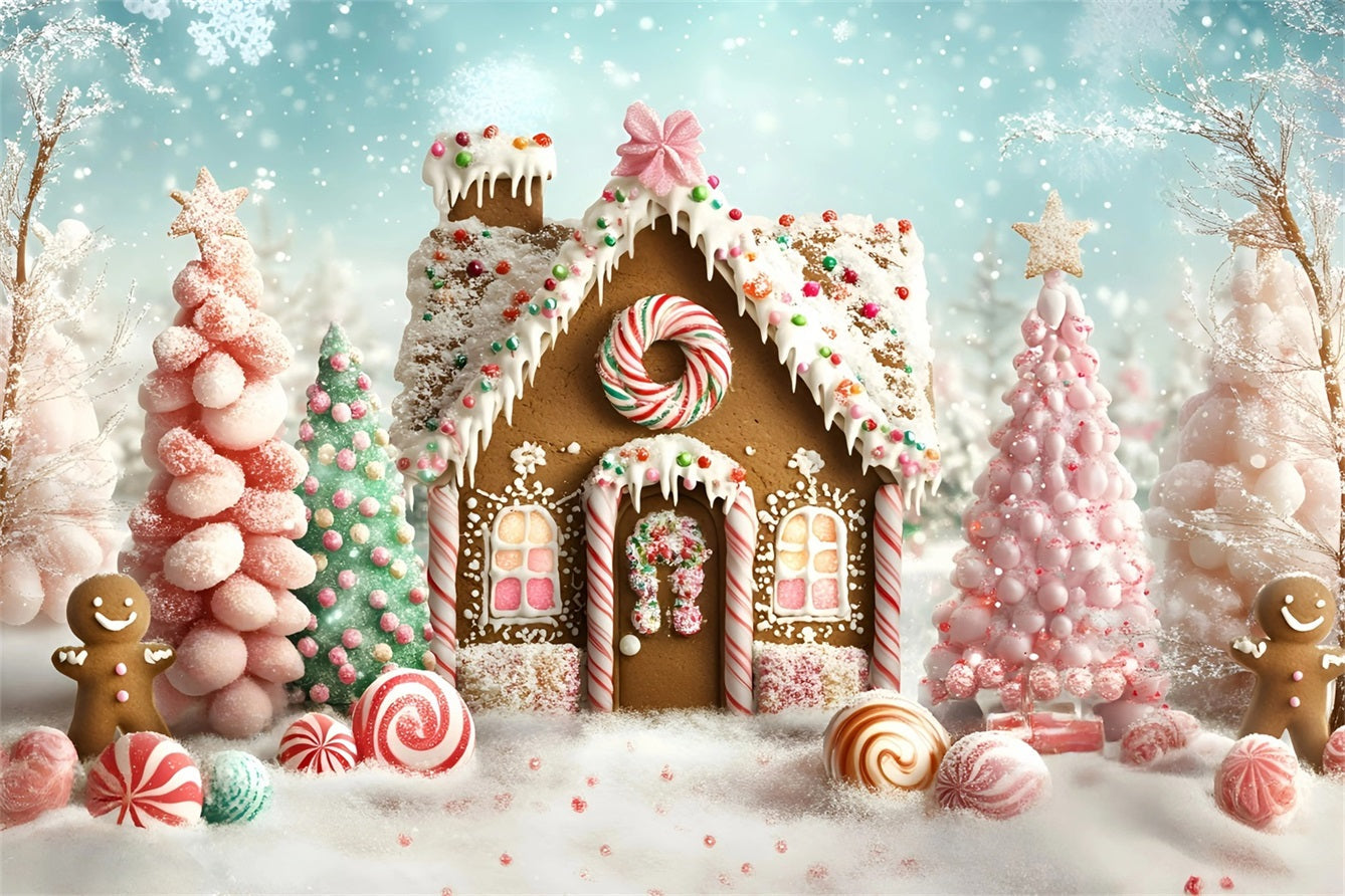 Toile de fond Noël Forêt Sucrée Merveilleuse GQ58-9