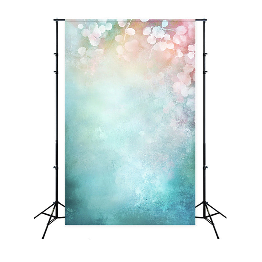 Toile de fond Photo Portrait Flou Floral Aqua Et Rose De Rêve GQ58-97