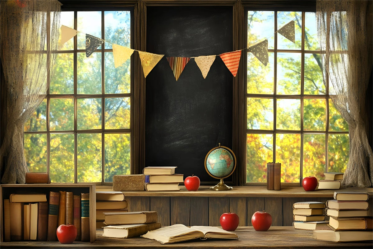 Toile de fond Retour à l’École Bannière de Livres Apprentissage GQ6-120