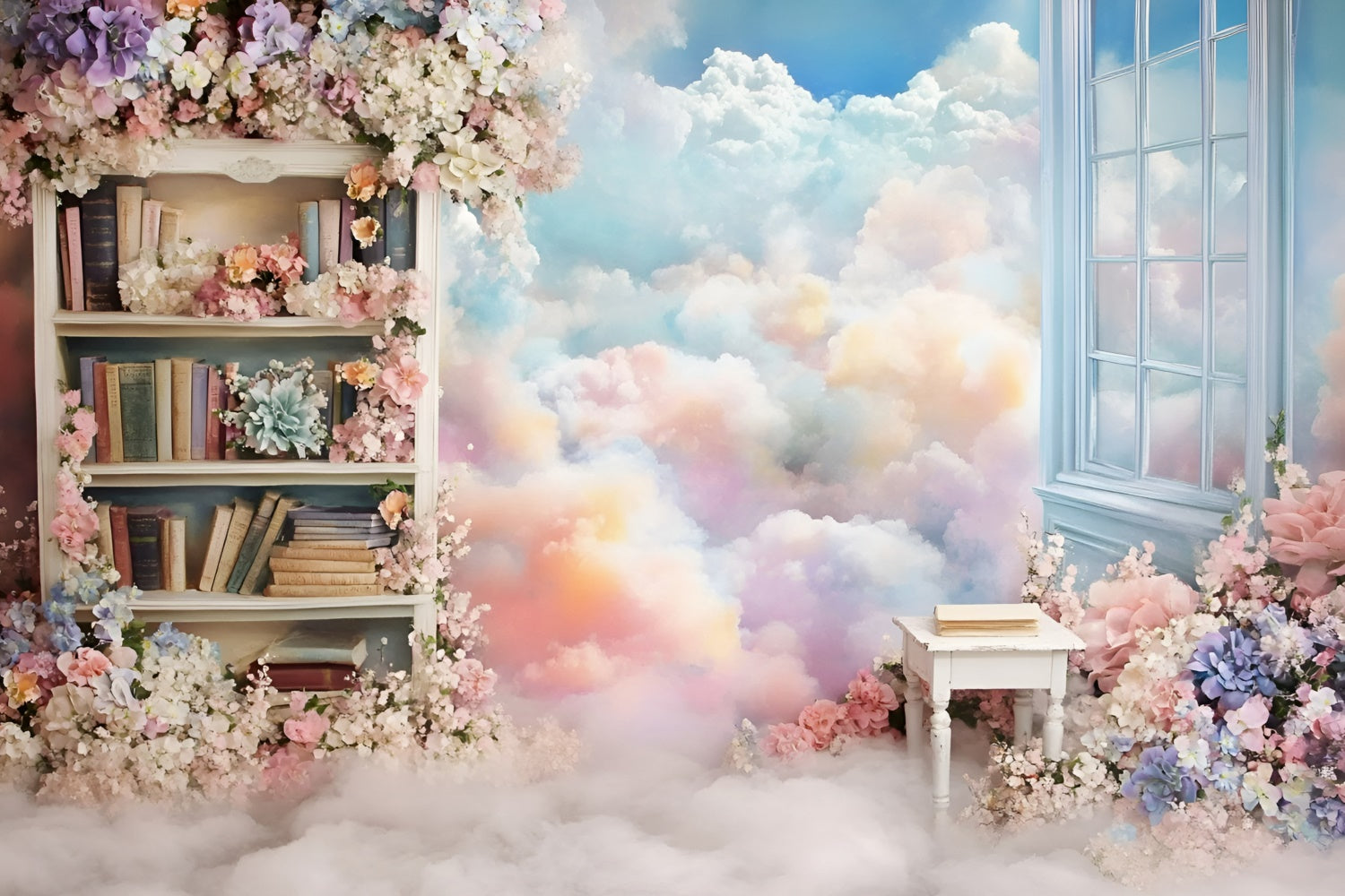 Toile de fond Retour à l’École Bibliothèque Ciel de Conte GQ6-137