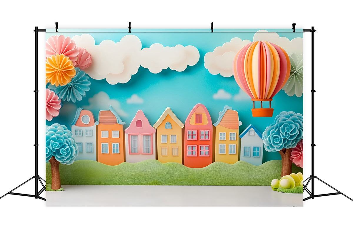 Toile de fond Retour à l’École Ville Fantaisiste Apprentissage GQ6-140