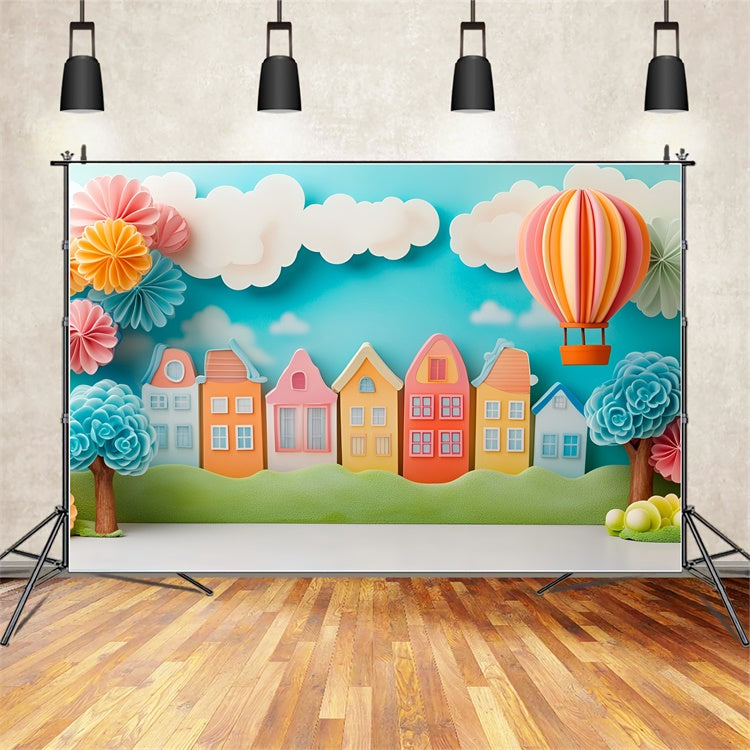 Toile de fond Retour à l’École Ville Fantaisiste Apprentissage GQ6-140