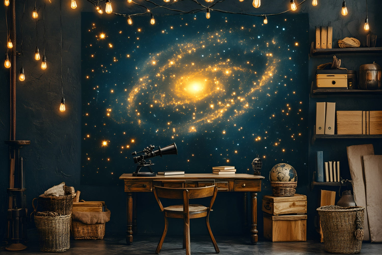 Toile de fond Retour à l’École Étude Galaxie Lumineuse GQ6-149