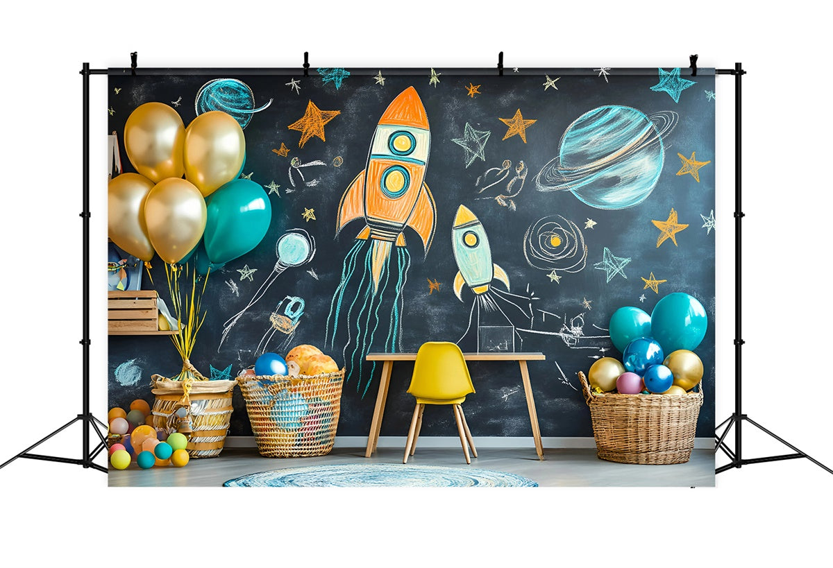 Toile de fond Tableau Aventure Spatiale Ludique GQ6-152