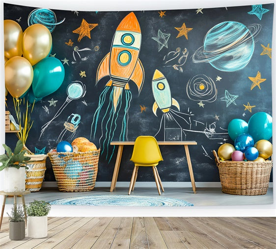 Toile de fond Tableau Aventure Spatiale Ludique GQ6-152