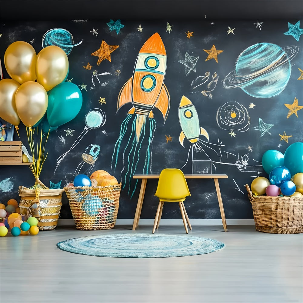 Toile de fond Tableau Aventure Spatiale Ludique GQ6-152