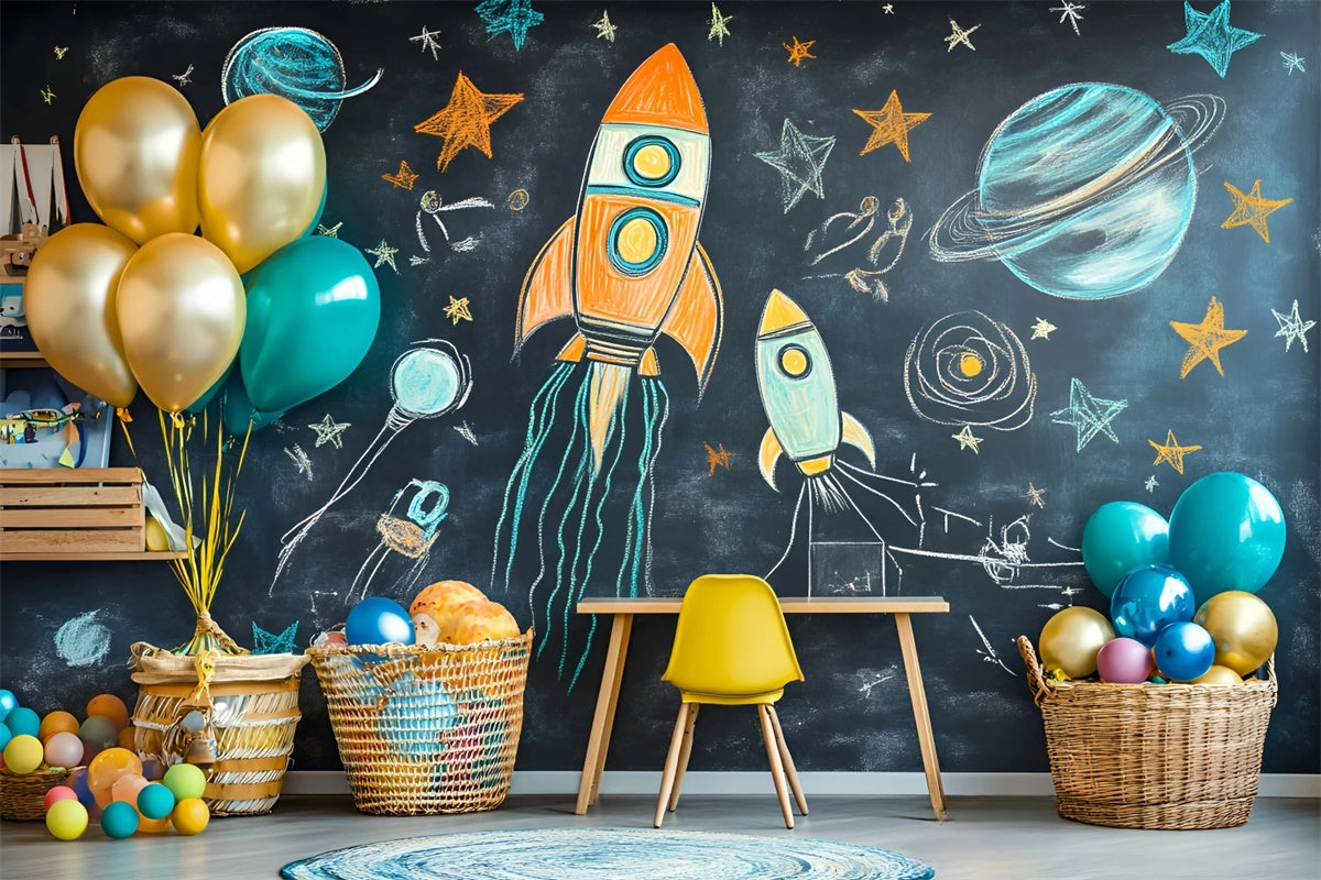 Toile de fond Tableau Aventure Spatiale Ludique GQ6-152