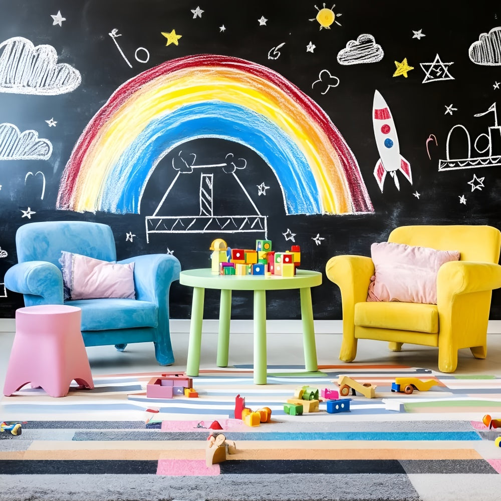 Toile de fond Tableau Mur Arc-en-ciel Apprentissage GQ6-169