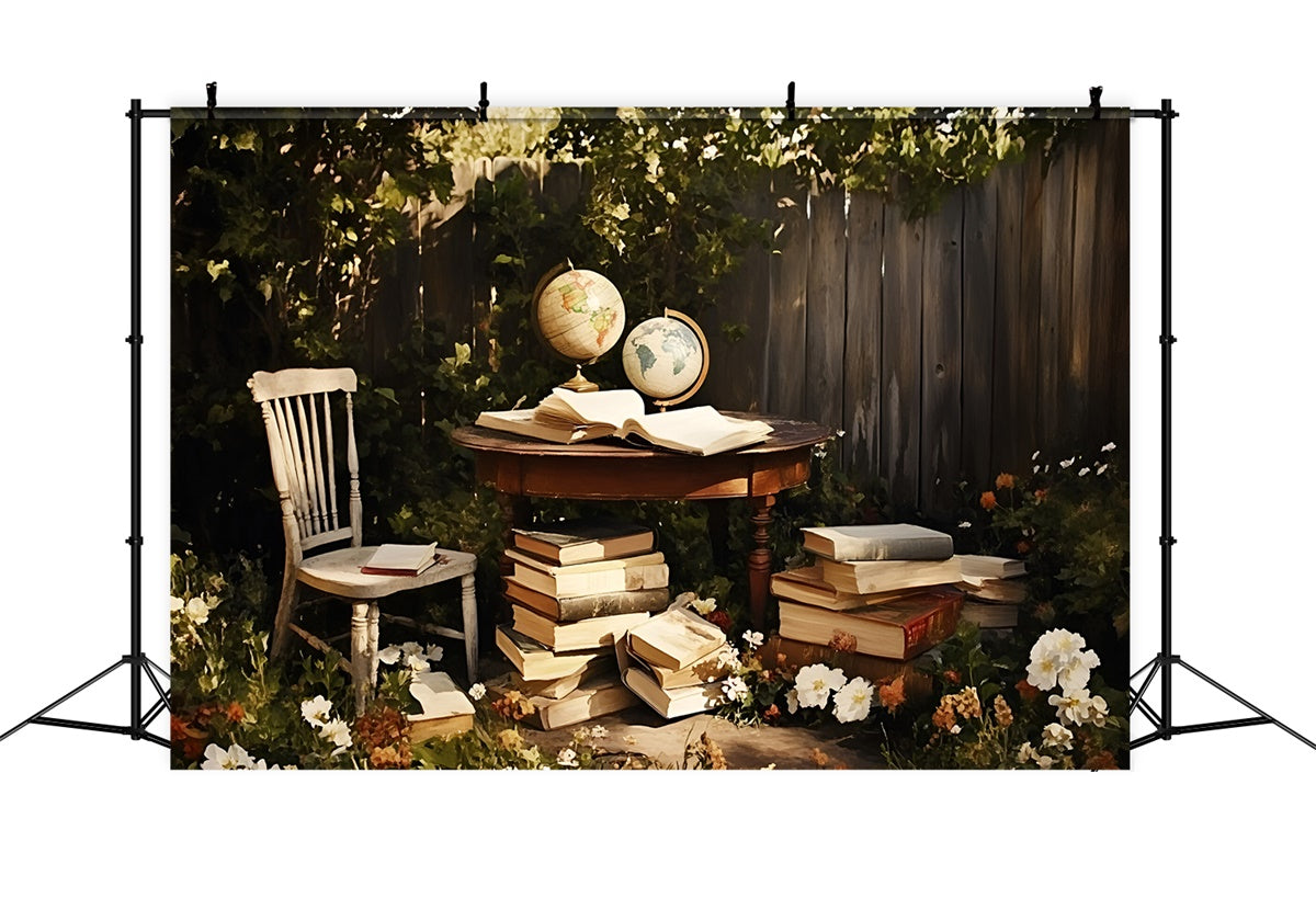 Toile de fond Retour à l’École Globe Étude Jardin GQ6-172