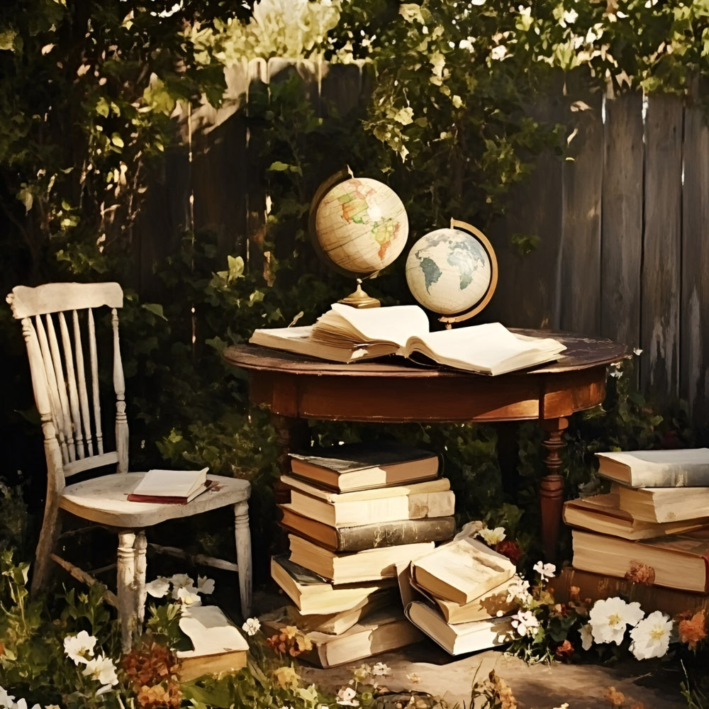 Toile de fond Retour à l’École Globe Étude Jardin GQ6-172