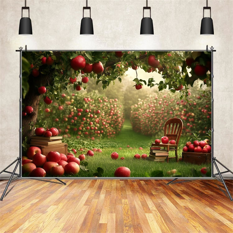 Toile de fond Retour à l’École Étude Jardin aux Pommes GQ6-180