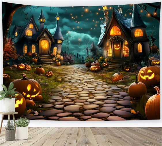Toile de fond Halloween Village Hanté Lumineux GQ6-213