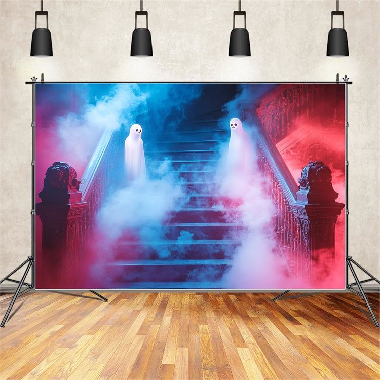 Toile de fond Halloween Escalier Hanté Spectre GQ6-220