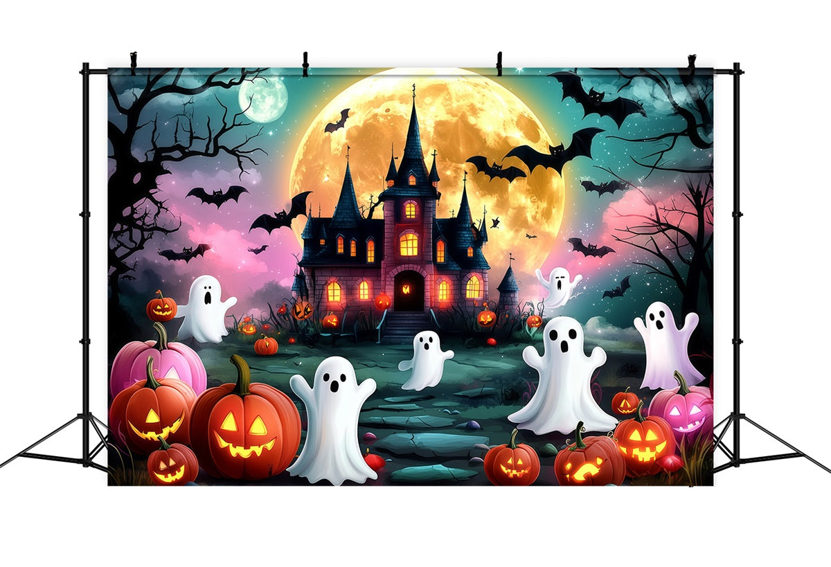 Toile de fond Halloween Défilé Fantôme Château Hanté GQ6-233