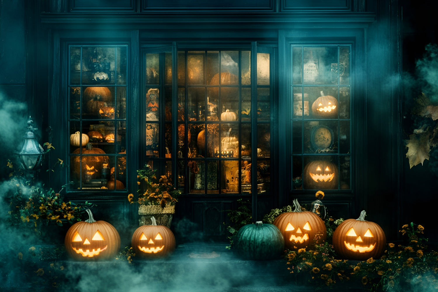 Toile de fond Halloween Boutique Fantomatique Brouillard GQ6-238