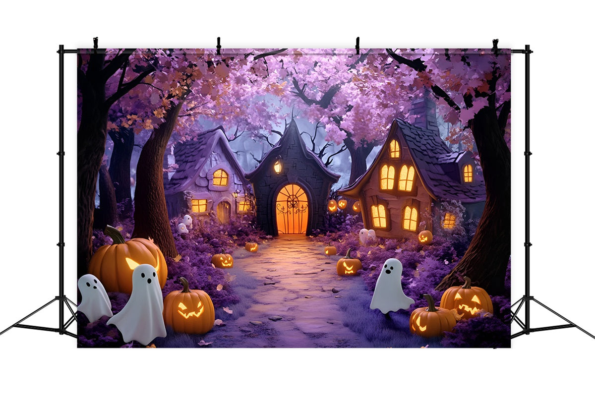 Toile de fond Halloween Village Fantôme Enchanté GQ6-241