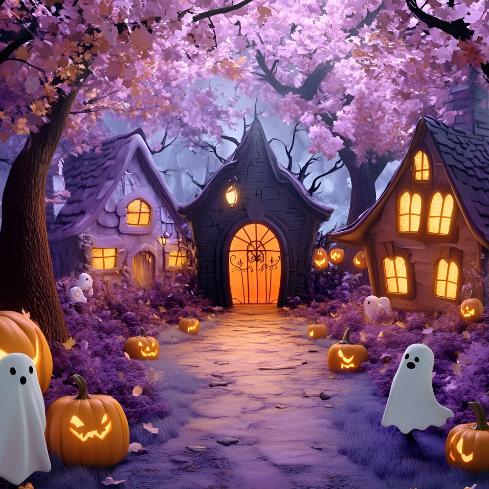 Toile de fond Halloween Village Fantôme Enchanté GQ6-241