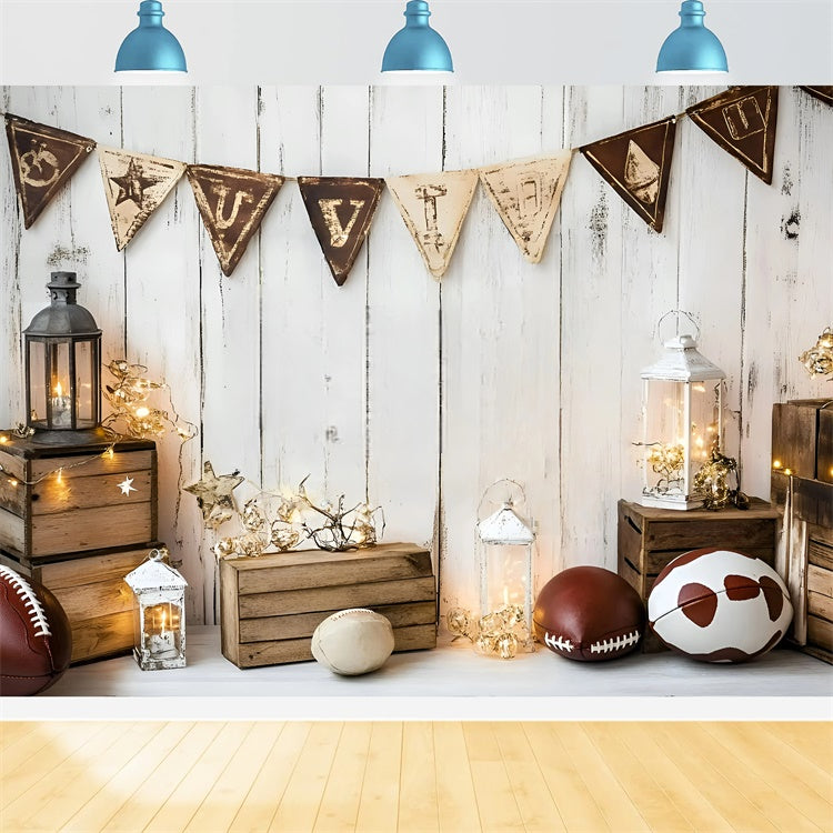 Toile de fond Football Ambiance Rustique GQ6-255