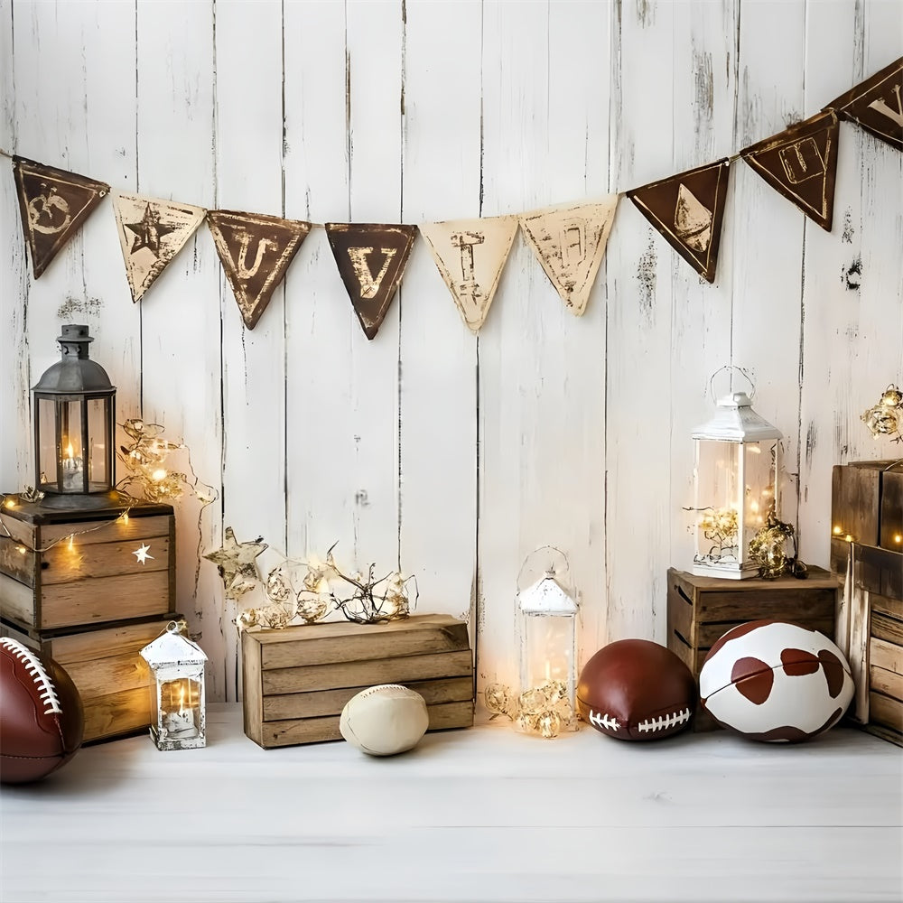 Toile de fond Football Ambiance Rustique GQ6-255