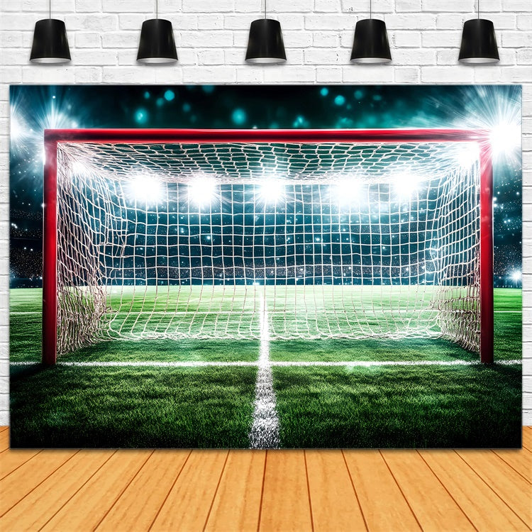 Toile de fond Football Terrain Éclairé Arène de Soccer GQ6-257