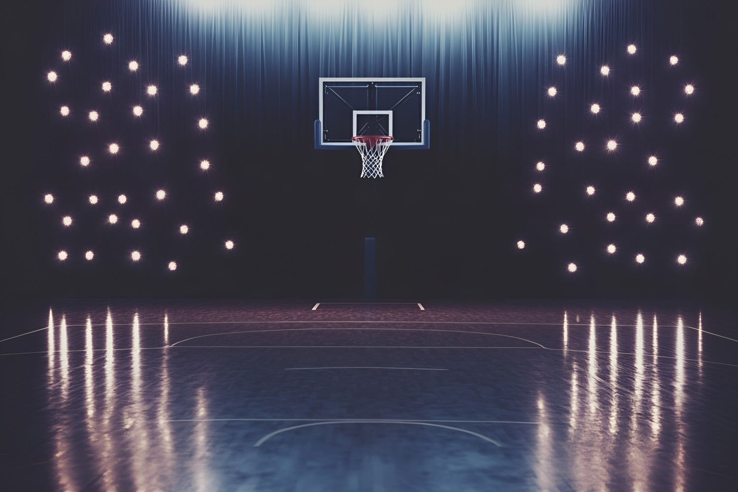 Toile de fond Basketball Terrain Central Lumineux GQ6-260