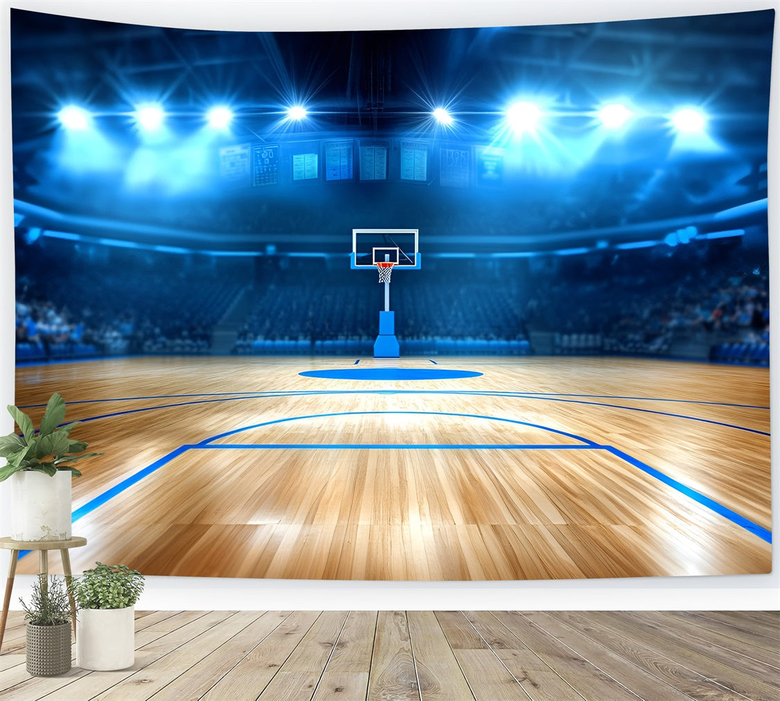 Toile de fond Basketball Terrain Pro Projecteurs GQ6-263