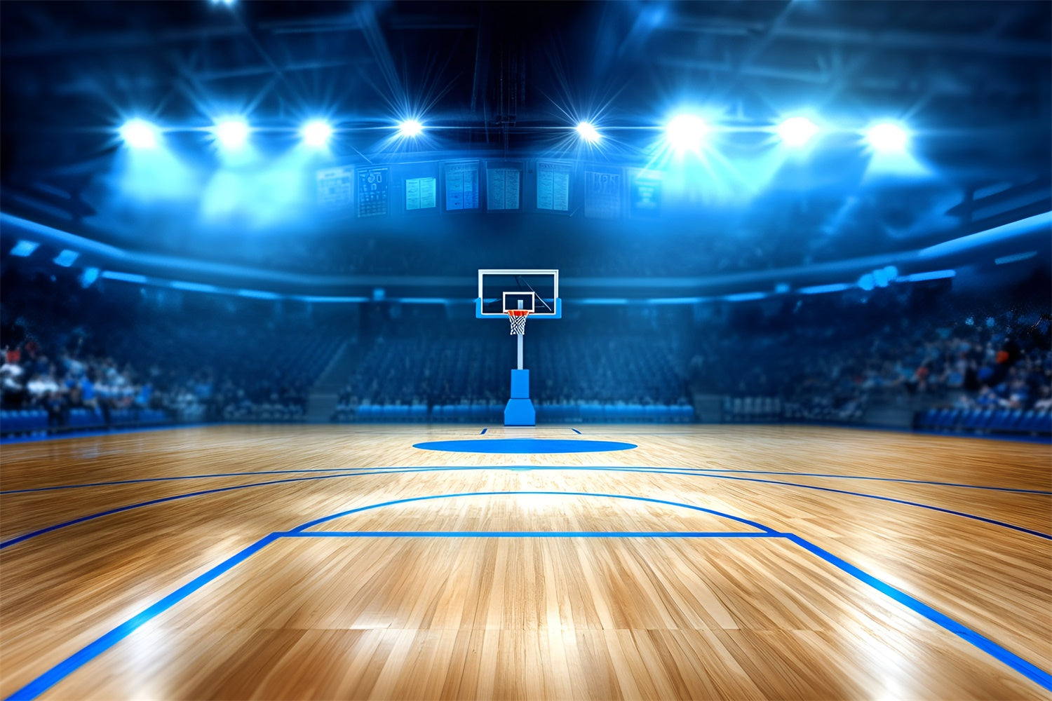 Toile de fond Basketball Terrain Pro Projecteurs GQ6-263