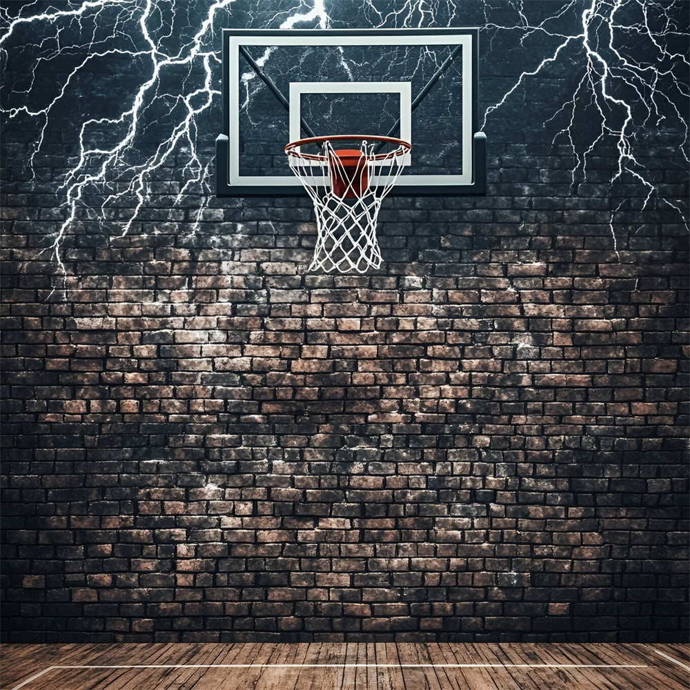 Toile de fond Basketball Terrain en Briques Éclair GQ6-268