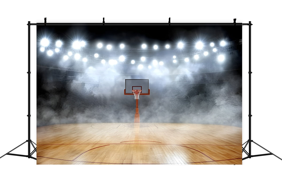 Toile de fond Basketball Arène Silencieuse Brume GQ6-269
